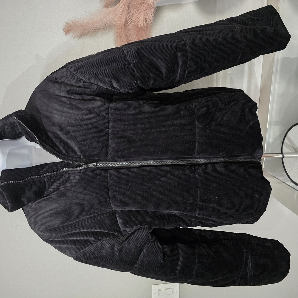 Black Corduroy Puffer Jacket